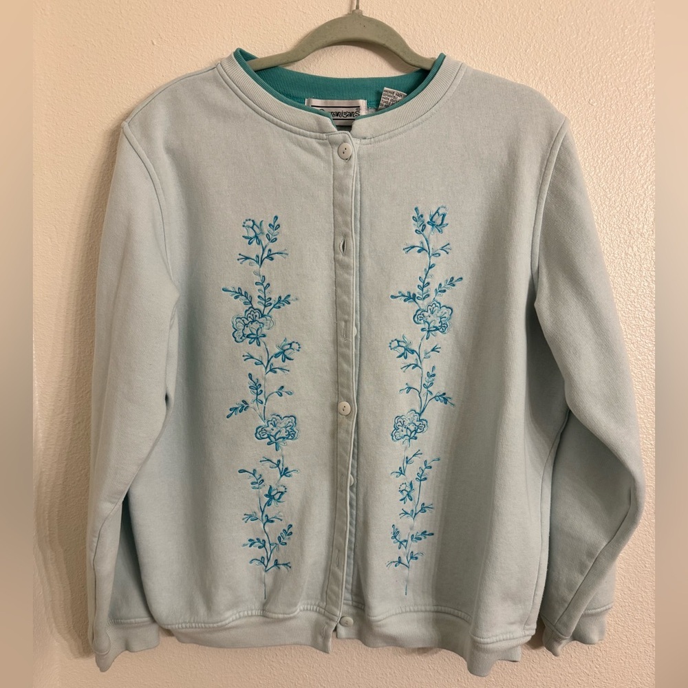 Vintage Shenanigans double collard Button Sweater